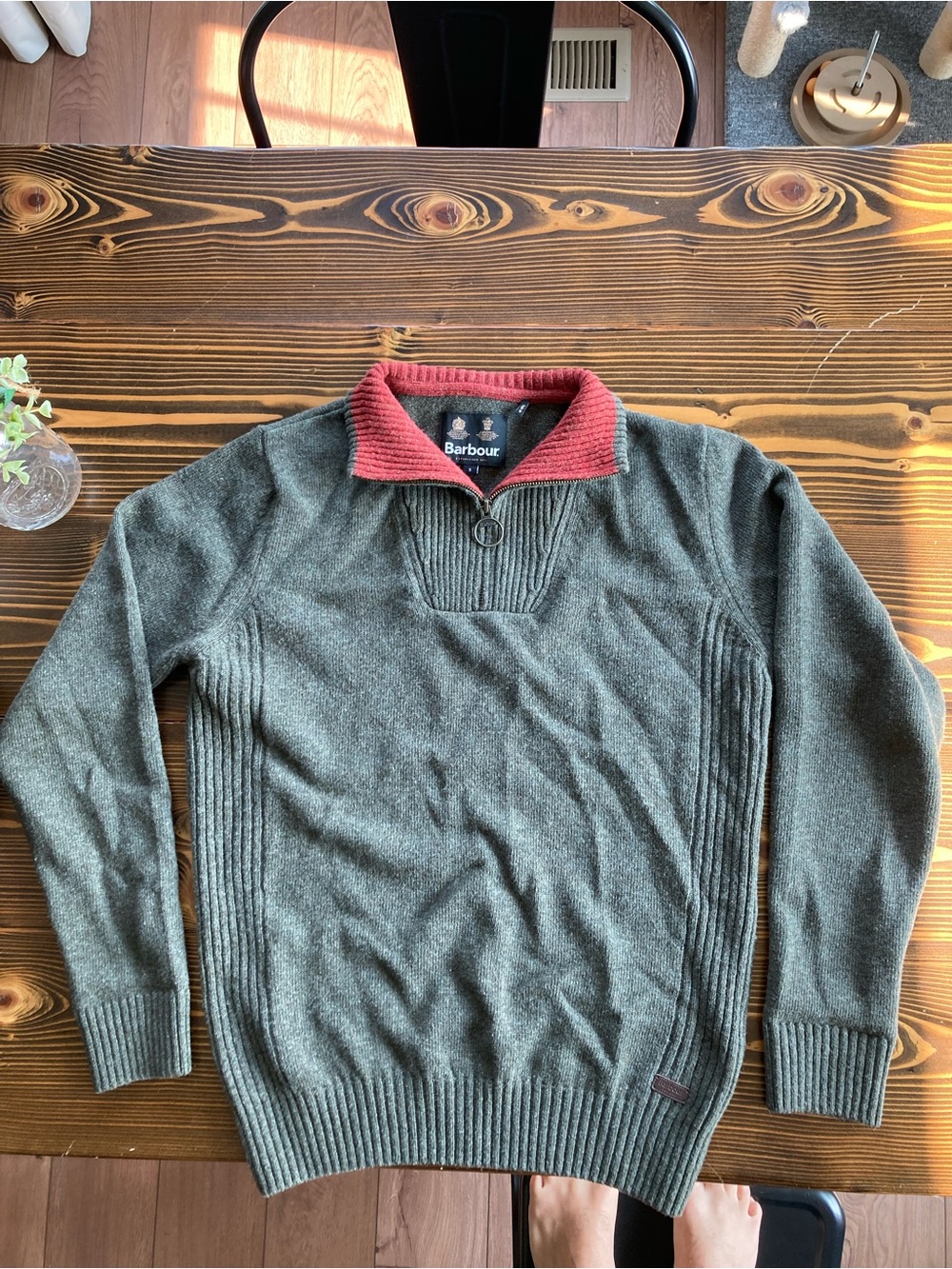 Barbour quarter zip sweater